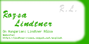 rozsa lindtner business card