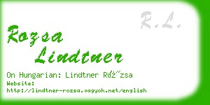 rozsa lindtner business card